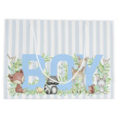Woodland Boy Baby shower Groot Cadeauzakje (Achterkant)