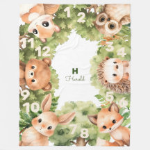 Woodland Boy Baby shower mijlpaal