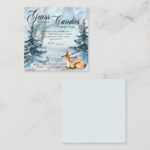 Woodland Boy Baby shower Raad Snoepjes in Jar Game Informatiekaartje