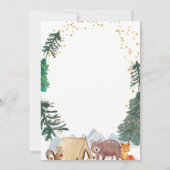 Woodland Boy Baby shower Uitnodiging (Achterkant)