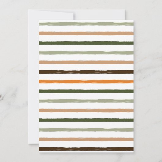 Woodland Boy Baby shower Uitnodiging (Achterkant)