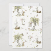Woodland Boy Wild Forest Animals Baby Shower  Kaart (Achterkant)