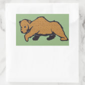 Woodland Brown Grizzly Beer Rechthoekige Sticker (Tas)