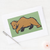 Woodland Brown Grizzly Beer Rechthoekige Sticker (Envelop)