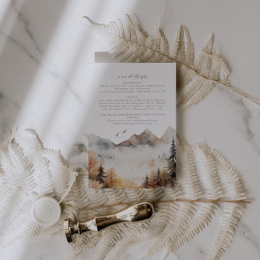 Woodland bruiloft details invoegen Kaart