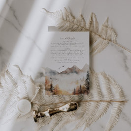 Woodland bruiloft details invoegen Kaart