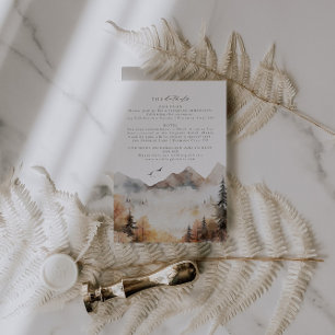 Woodland bruiloft details invoegen Kaart