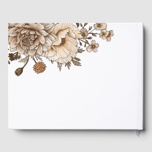 Woodland bruiloft gastenboek, Boho Rustic Gastenboek (Achterkant)