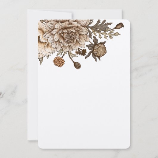 Woodland bruiloft uitnodiging, Boho uitnodiging, R Kaart (Achterkant)