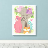 Woodland Buddies, Aangepaste Kinderen Canvas Kunst (Insitu (Houten vloer))