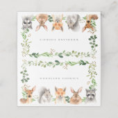 Woodland Buffet Food Labels Plaatskaartje (Buitenkant ongevouwen)