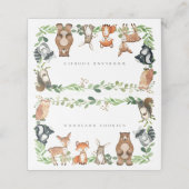 Woodland Buffet Food Labels Plaatskaartje (Buitenkant ongevouwen)