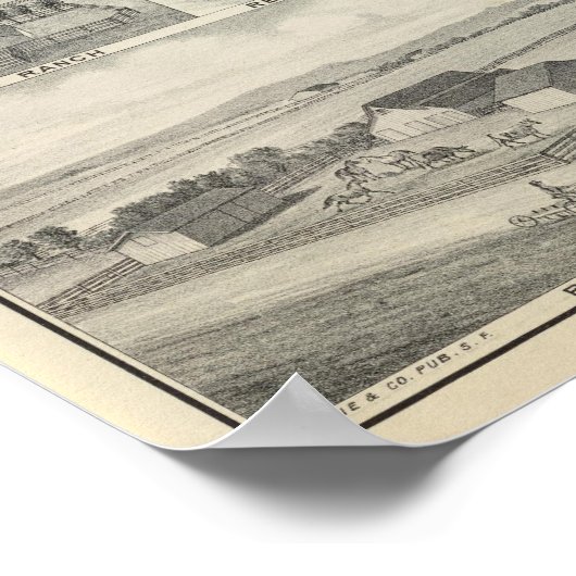 Woodland Building, Yolo County boerderij Poster (Hoek)