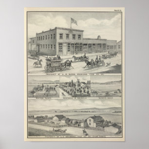 Woodland Building, Yolo County boerderij Poster