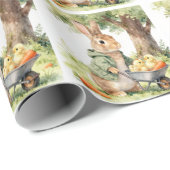 Woodland Bunny Baby Shower Cadeaupapier (Rol Hoek)