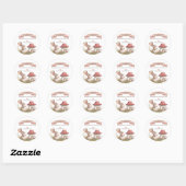 Woodland Bunny Baby shower Dank u Sticker (Vel)