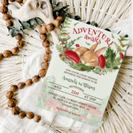 Woodland Bunny Baby shower Kaart