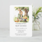 Woodland Bunny Baby Shower Kaart (Staand voorkant)