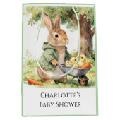 Woodland Bunny Baby Shower Medium Cadeauzakje (Voorkant)