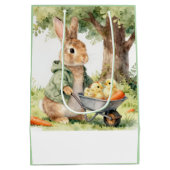 Woodland Bunny Baby Shower Medium Cadeauzakje (Achterkant)