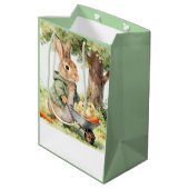 Woodland Bunny Baby Shower Medium Cadeauzakje (Achterkant Gekanteld)