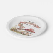 Woodland Bunny Baby shower Papieren Bordje (Gekanteld)