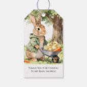 Woodland Bunny Baby Shower Thank You Cadeaulabel (Achterkant)