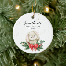Woodland Bunny Baby's Eerste Kerstmis