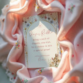 Woodland Bunny Charming Wildflower Luier Raffle Informatiekaartje