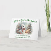 Woodland Bunny Christelijke Schrift Verse Kerst Feestdagen Kaart (Voorkant)
