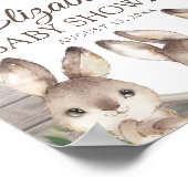 Woodland Bunny Gender Neutral Baby shower Welcome Poster (Hoek)