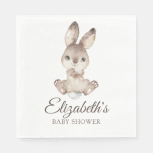 Woodland Bunny Rabbit Baby shower voor jongen of m Servet