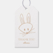 Woodland Bunny Rabbit Custom Gift Labels Cadeaulabel (Voorkant)