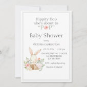 Woodland Bunny Rabbit Gender Neutral Modern Baby Kaart (Voorkant)