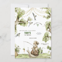Woodland Bunny Rabbit Vist Birthday Party Invit