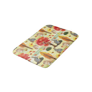 Woodland Bunny Rabbit Waterverf Badmat