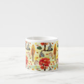 Woodland Bunny Rabbit Waterverf Espresso Kop (Voorkant)