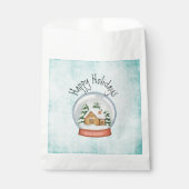 Woodland Cabin Holiday Snow Wereldbol Bedankzakje (Voorkant)