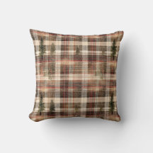 Woodland Cabin Plaid Pine Tree