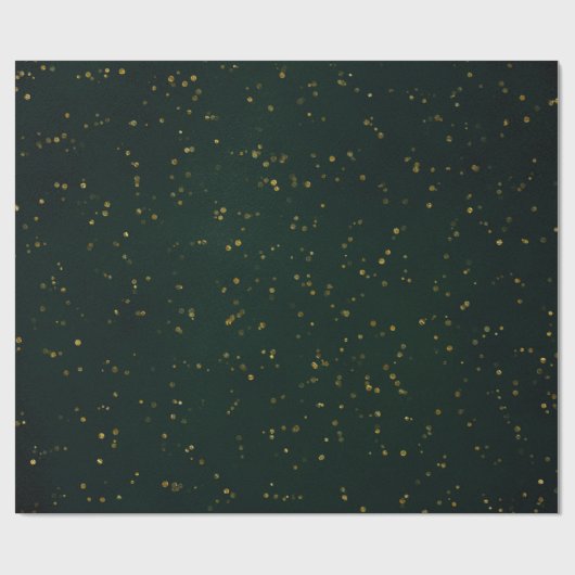 Woodland Cali Green Forest Gold Small Dot Confetti Cadeaupapier (Vlak)