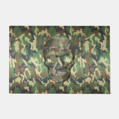 Woodland Camo 3D Skull Camouflage Pattern Deurmat (Voorkant)