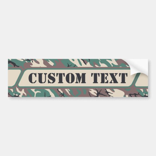 Woodland Camo Bumpersticker (Voorkant)