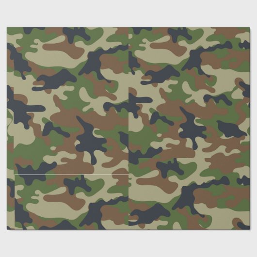 Woodland Camo Cadeaupapier (Zoom)