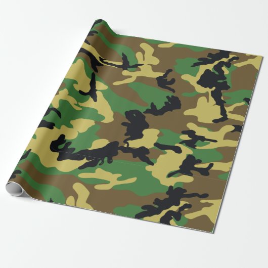 WOODLAND CAMO CADEAUPAPIER (Uitgerold)