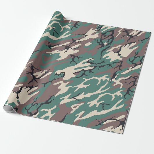Woodland Camo Cadeaupapier (Uitgerold)