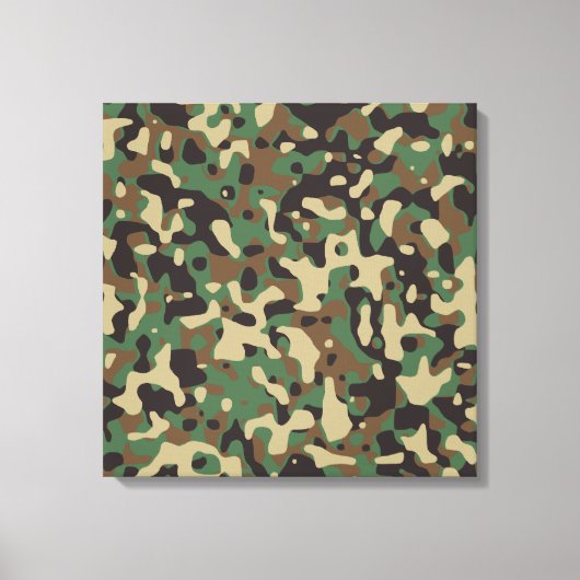 Woodland Camo Canvas Afdruk (Voorkant)