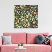 Woodland Camo Canvas Afdruk (Insitu (Woonkamer))