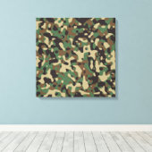 Woodland Camo Canvas Afdruk (Insitu (Houten vloer))
