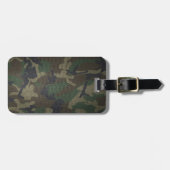 Woodland Camo Fabric Bagagelabel (Voorkant horizontaal)