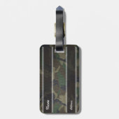 Woodland Camo Fabric Bagagelabel (Achterkant verticaal)